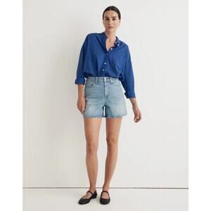 Madewell The Perfect Vintage Mid Length Jean Shorts Size 31 Wainfleet Wash
